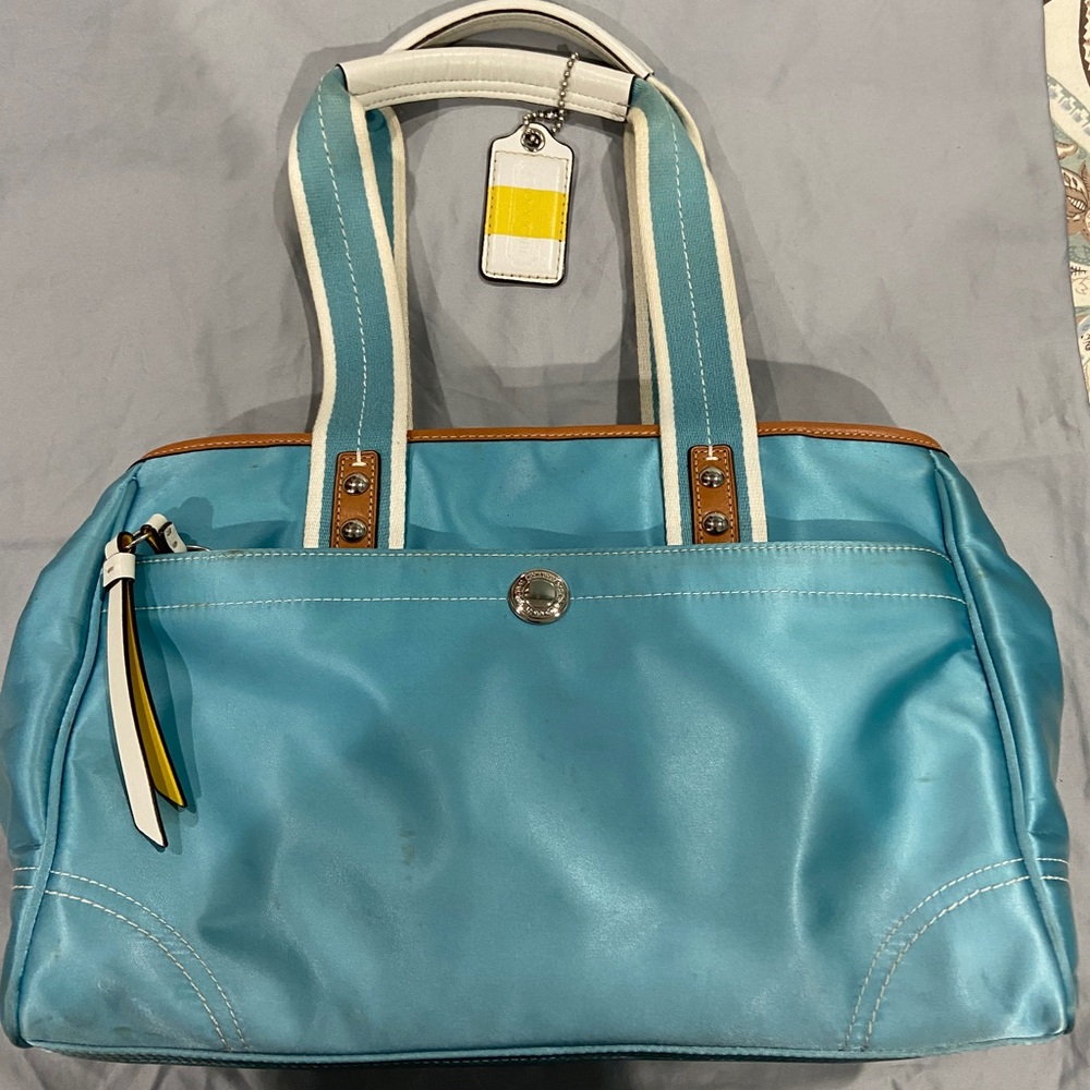 Coach turquoise purse